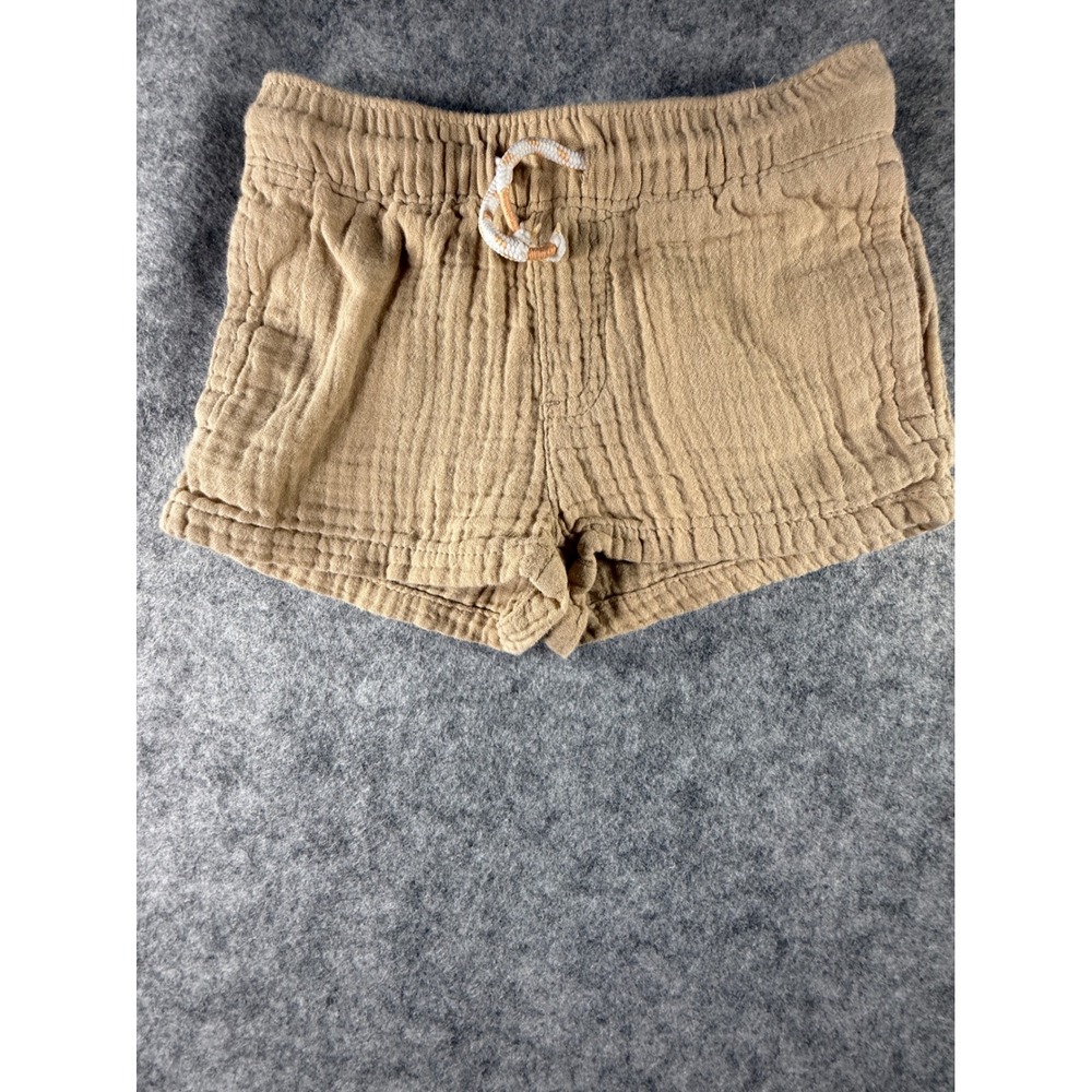 Cat & Jack Baby Toddler Tan Gauze Shorts Elastic Waist Khaki 18M